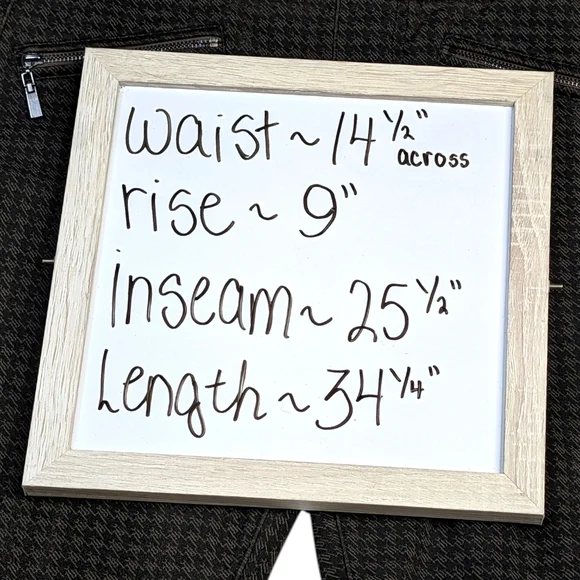 Liverpool Houndstooth Pants Size 6 28 Skinny Stretch Ankle Olive Brown Pull On - Picture 10 of 10